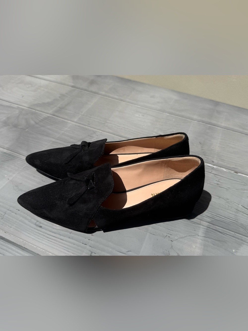 Cole Haan Black Suede Tassel Loafers